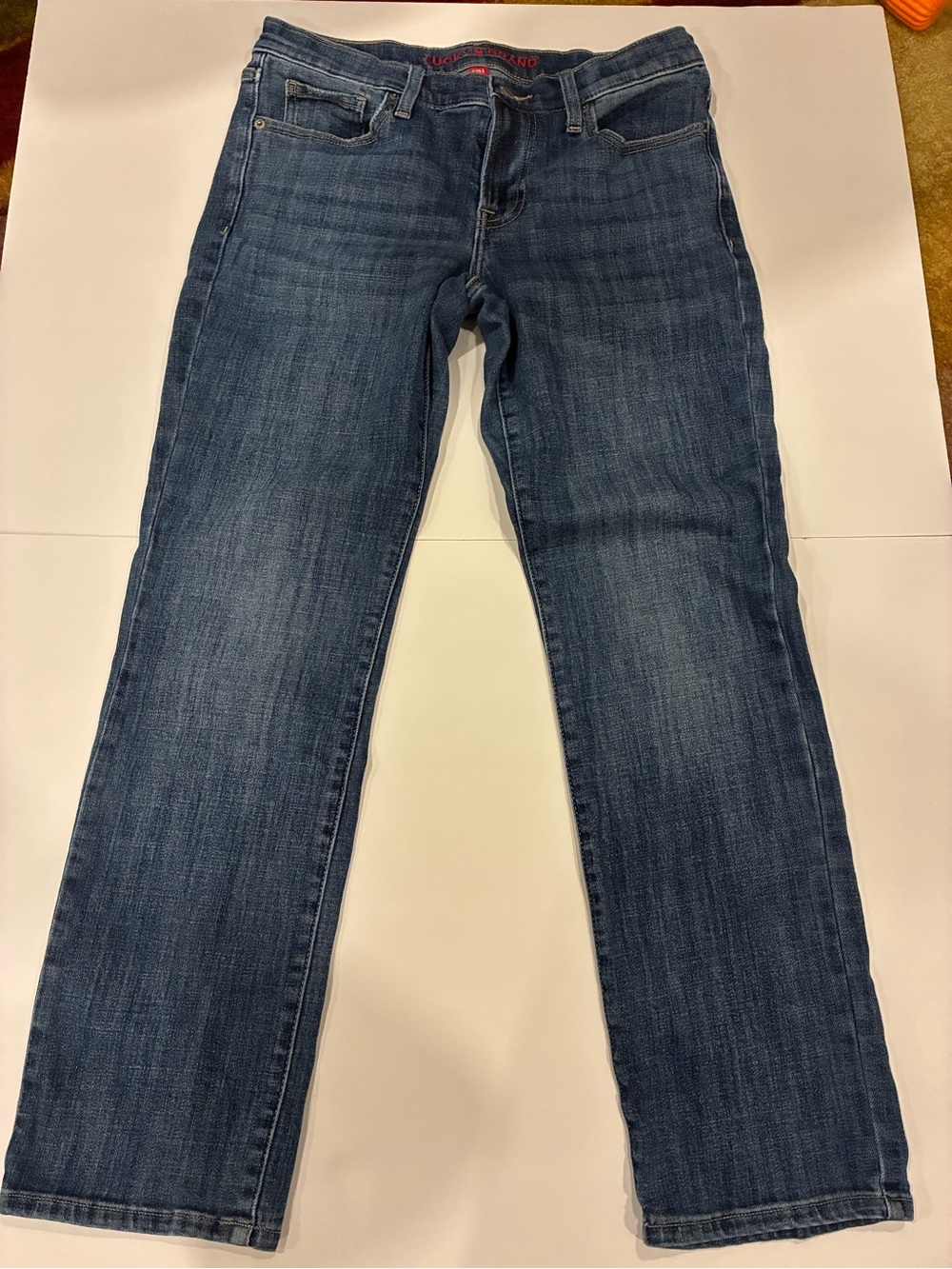 Lucky Brand Women's Dark Blue Straight-Leg Jeans
